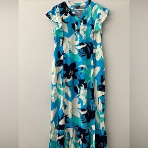 Studio Park x Amy Stran Floral Effortless Maxi Dress - Blue (Sz L) a479795